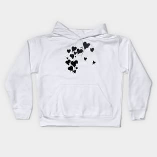 Hearts love graphic art Kids Hoodie